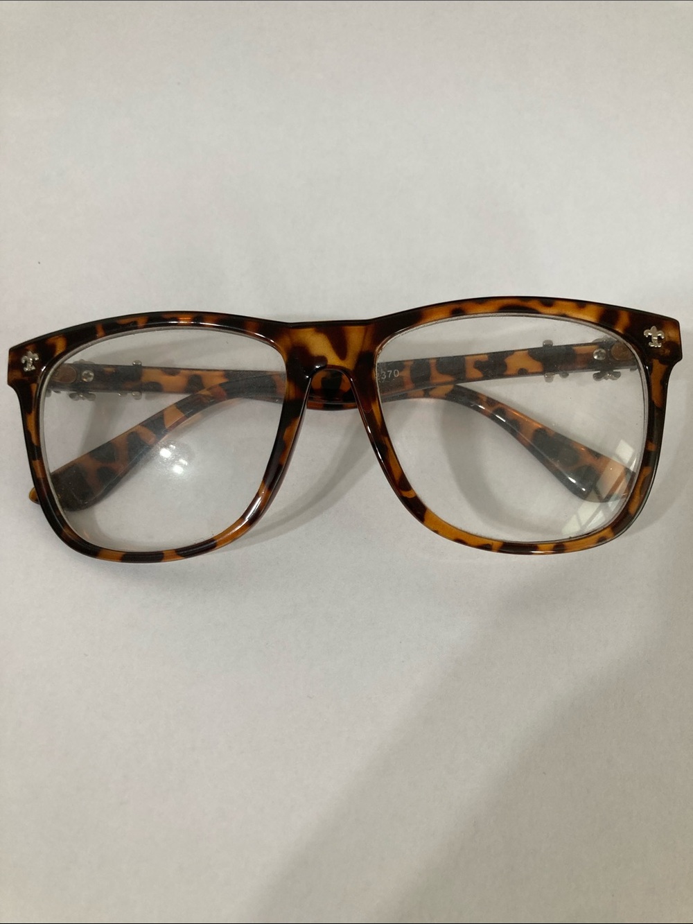 SHEIN Tortoiseshell Square Frame Glasses - Brown/Amber